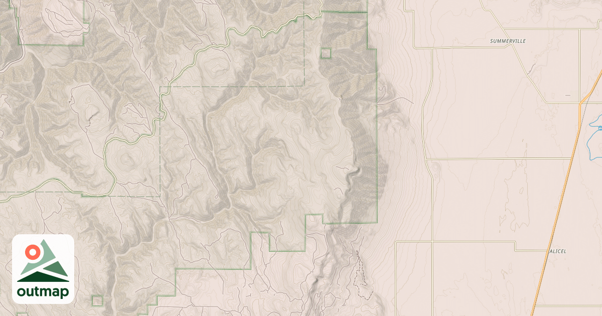 Map of Mt Emily Snowmobile
