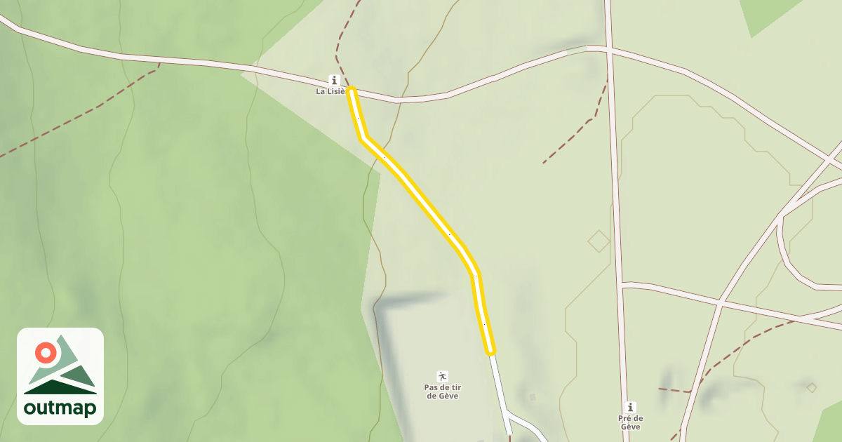 Map of Pas de Tir Gève