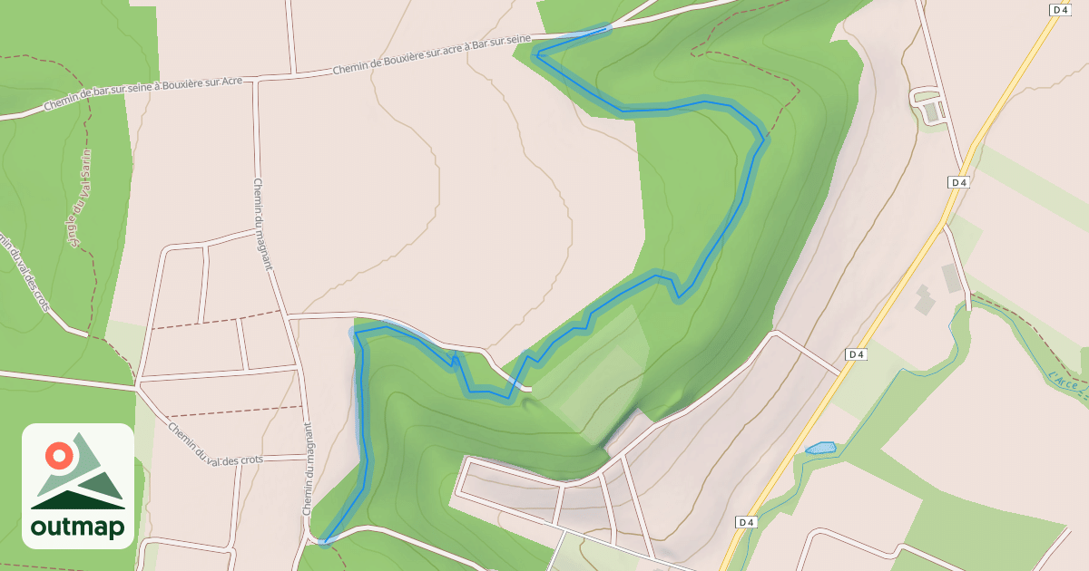 Map of Single du Val Effondré