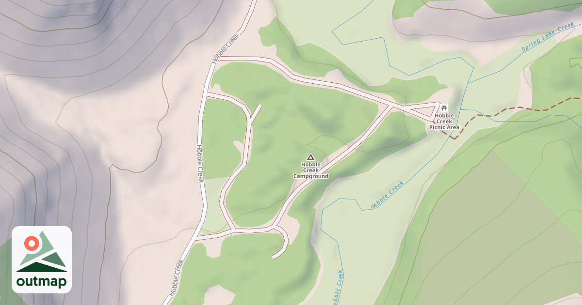 Map of HOBBLE CREEK CAMPGROUND