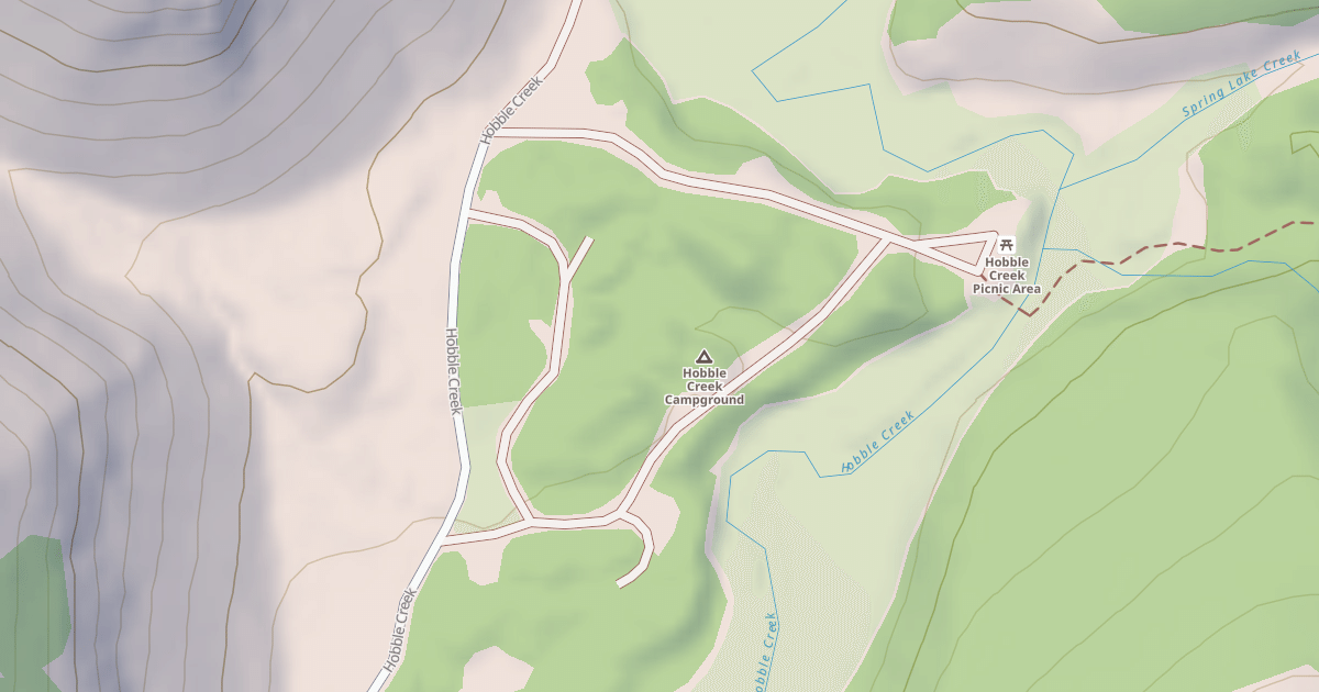 Map preview of HOBBLE CREEK CAMPGROUND