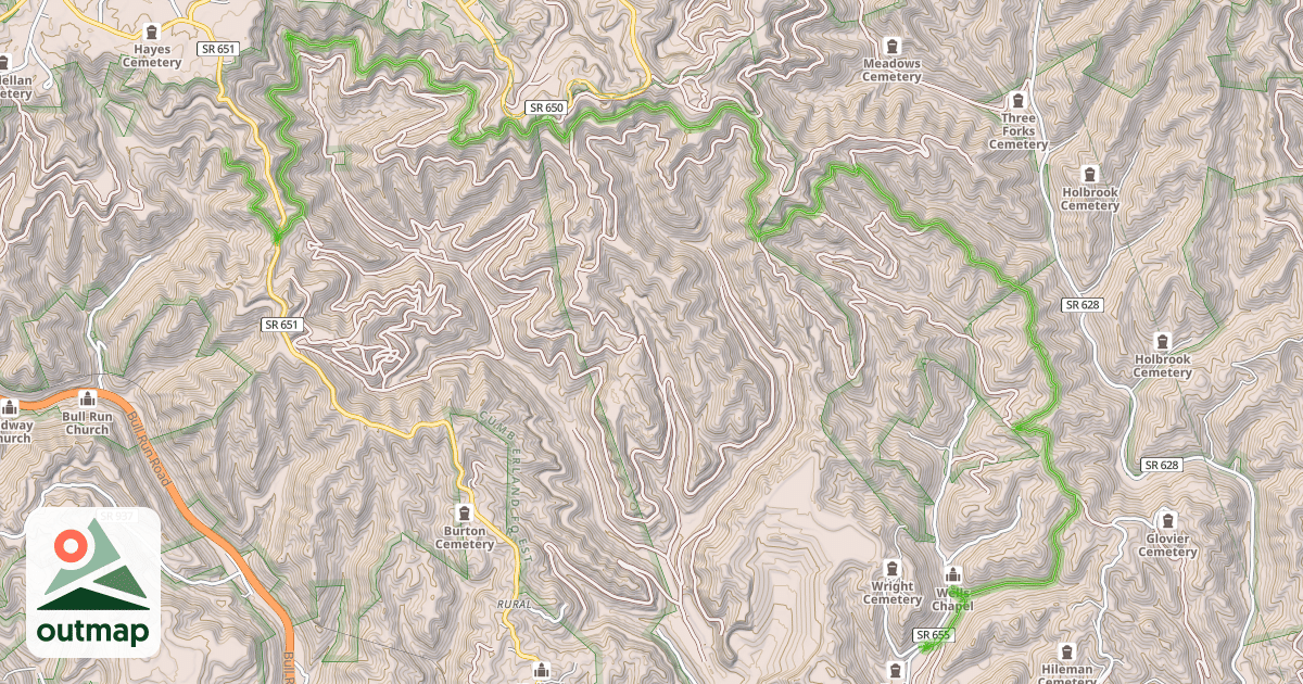 Map of Trail 1 (Green)