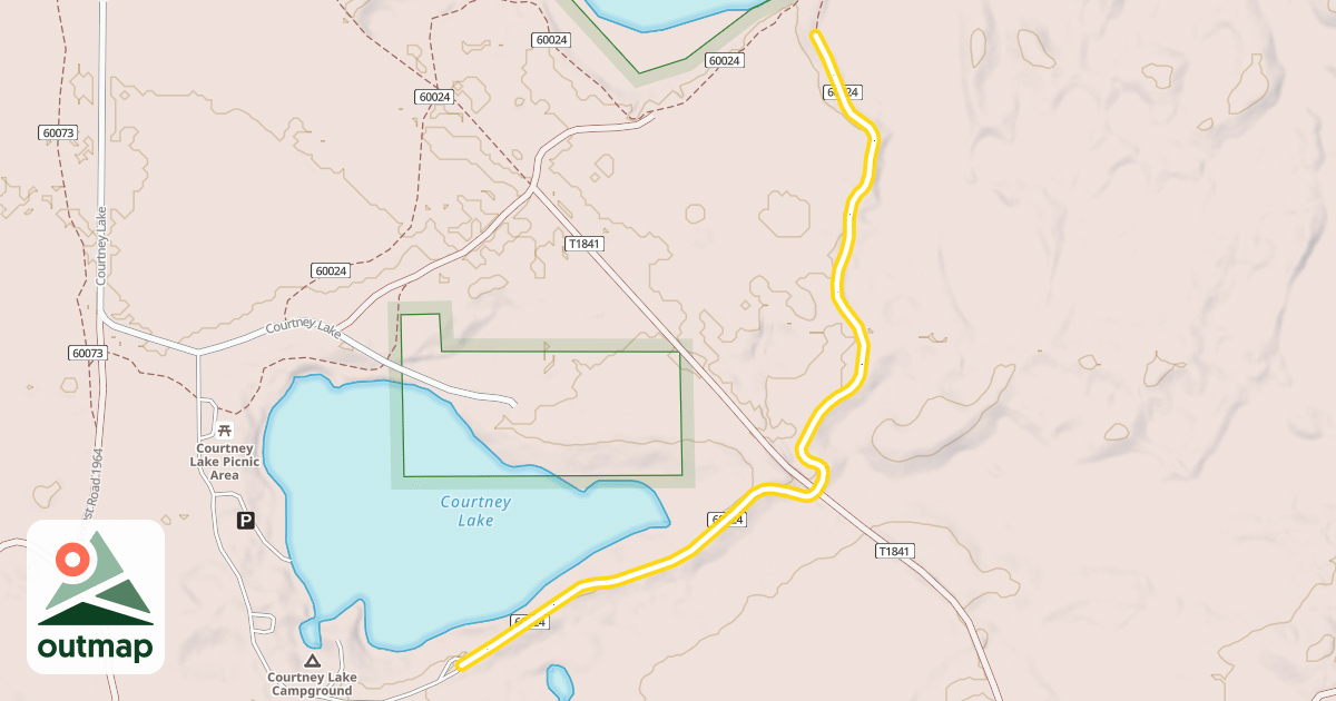 Map of Six-Mile Lake Interpretative Trail