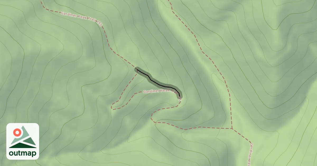 Map of Gardiner Peak Trail