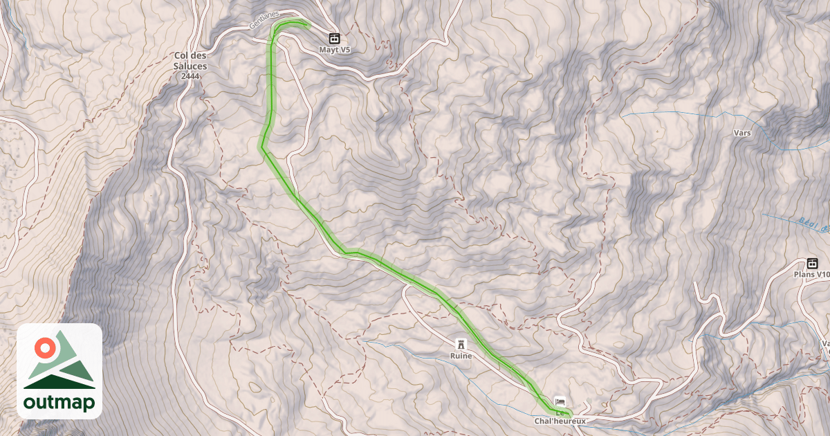 Map of Les Heureux