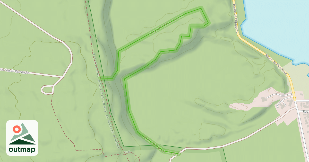 Map of Piste VTT (Bleu, Rouge)