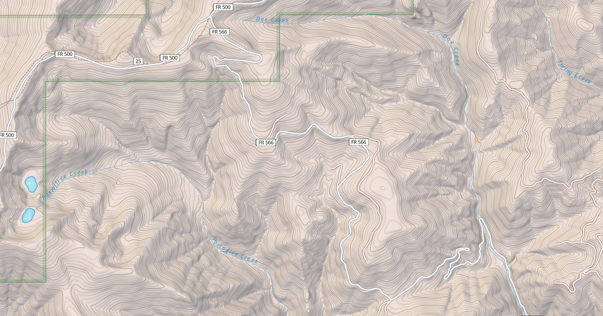 Map preview of DOE CREEK