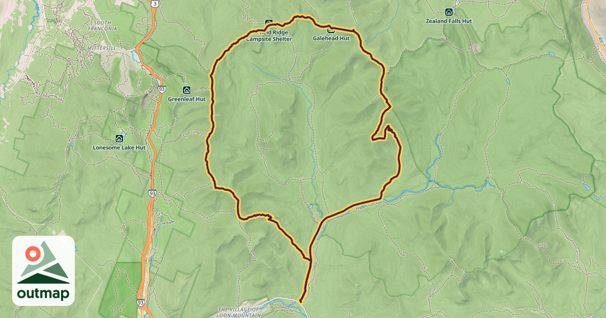 Map of Pemigewasset Loop