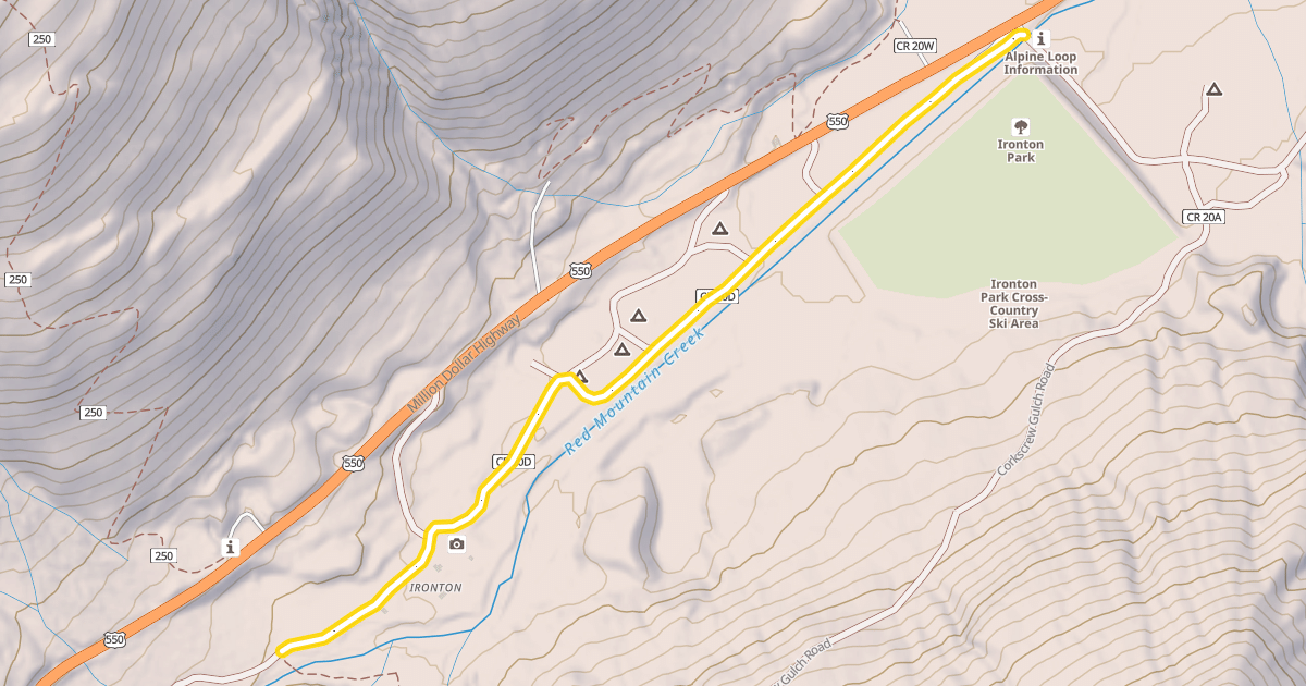 Map preview of Townsite Loop