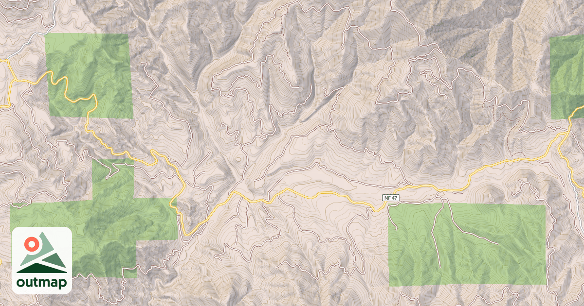 Map of CORRAL BOTTOM  (FA47)