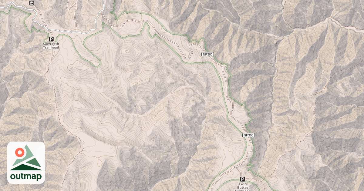 Map of TWIN BUTTES ROAD