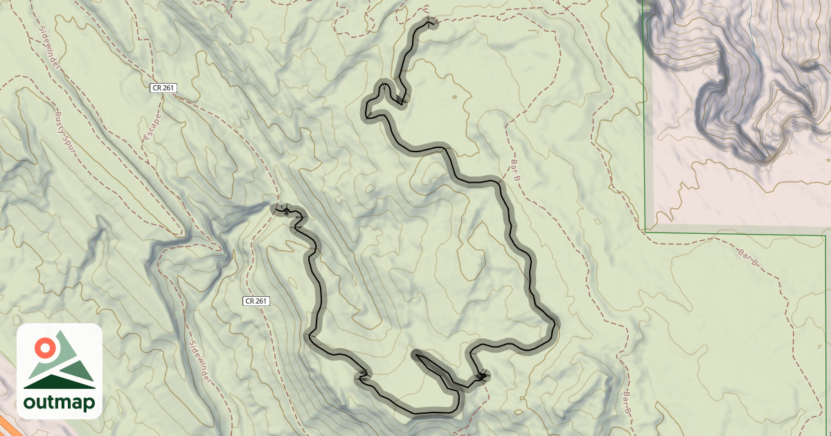Map of Deadman's Ridge