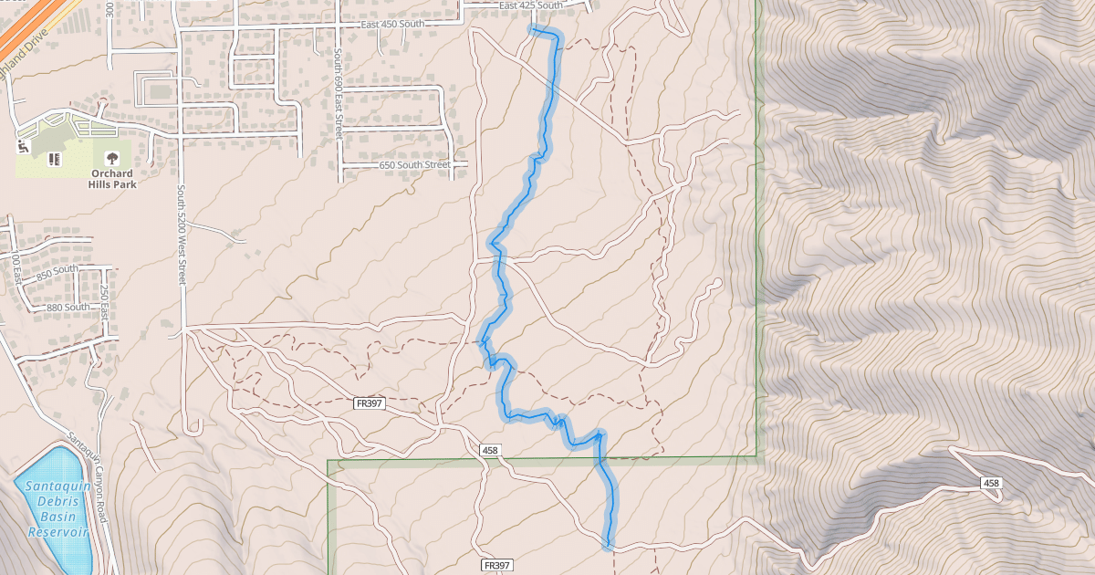 Map preview of Lower Eash Bench Trail