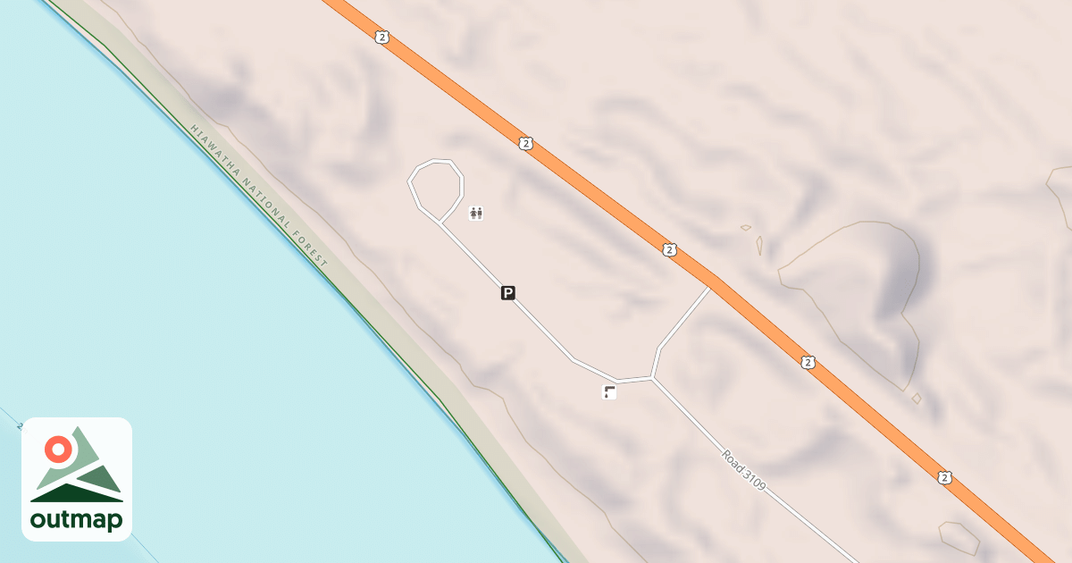 Map of LAKE MI CAMPGROUND SPUR A