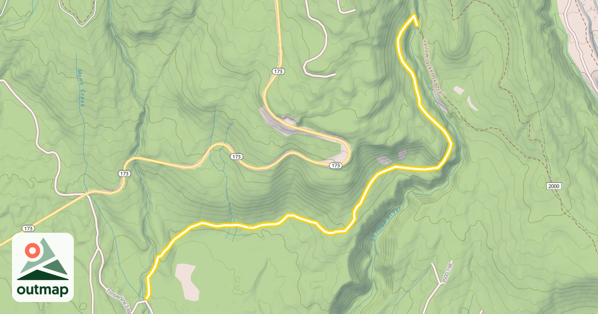 Map of Yellow Jacket Ski Trail