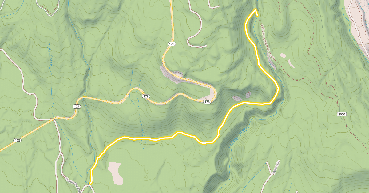 Map preview of Yellow Jacket Ski Trail