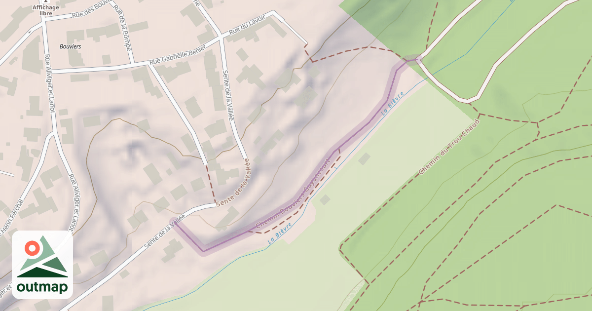 Map of Chemin Bouviers Guyancourt