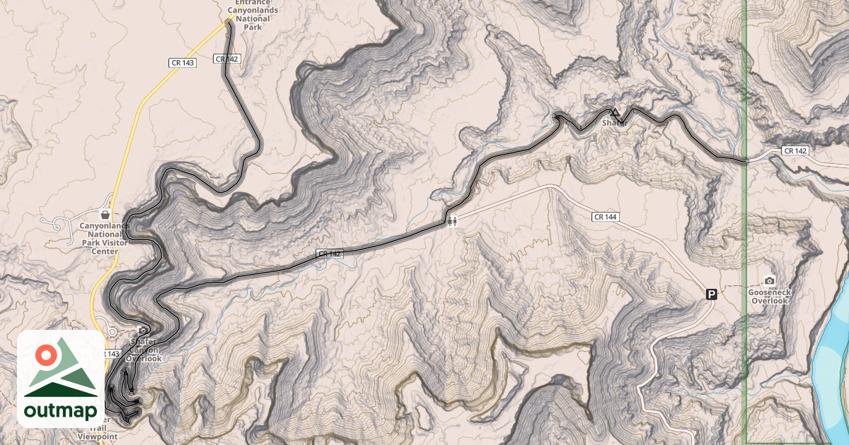 Map of Shafer Trail