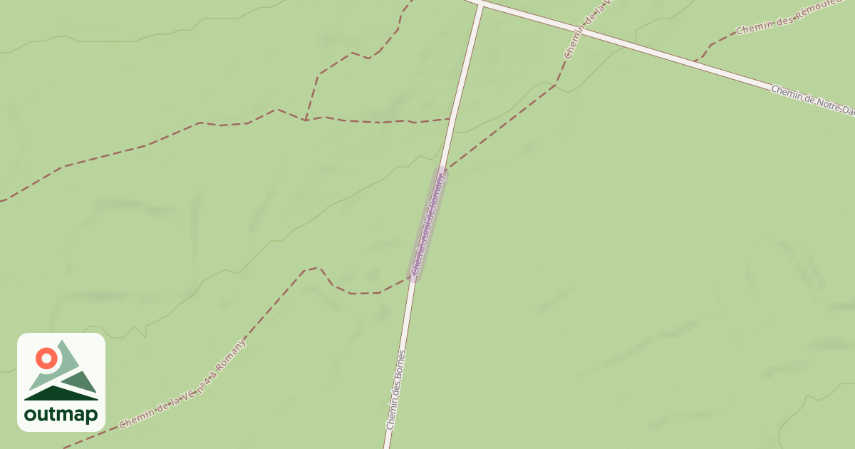 Map of Chemin rural de Romany