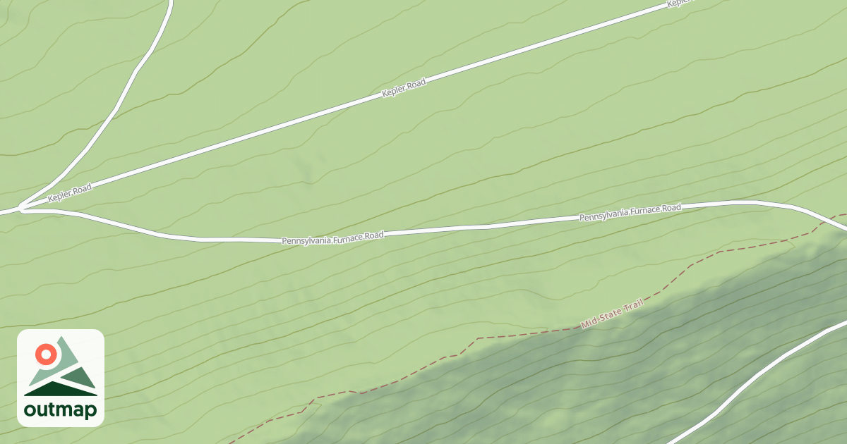 Map of Rothrock State Forest Seven Mountains Snowmobile Trails