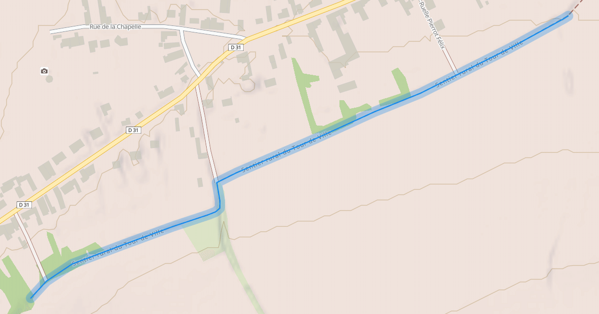 Map preview of Sentier rural du Tour de Ville