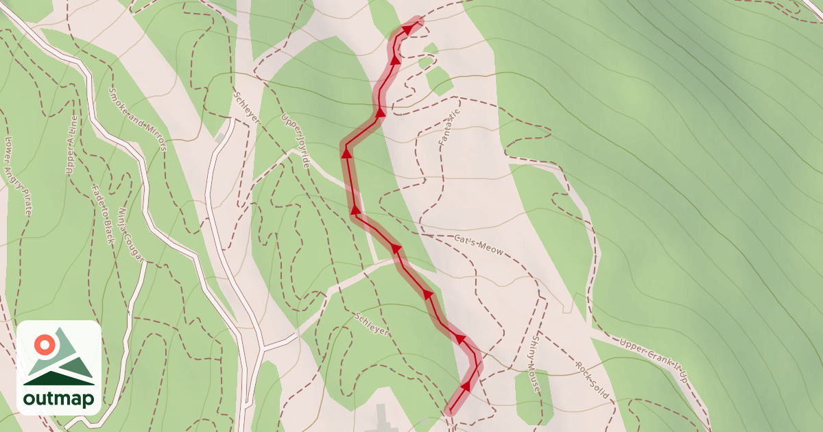 Map of Upper Whistler Downhill