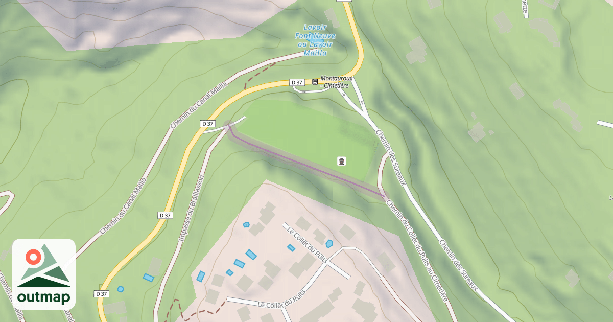 Map of Chemin du Collet du Puits au Cimetière