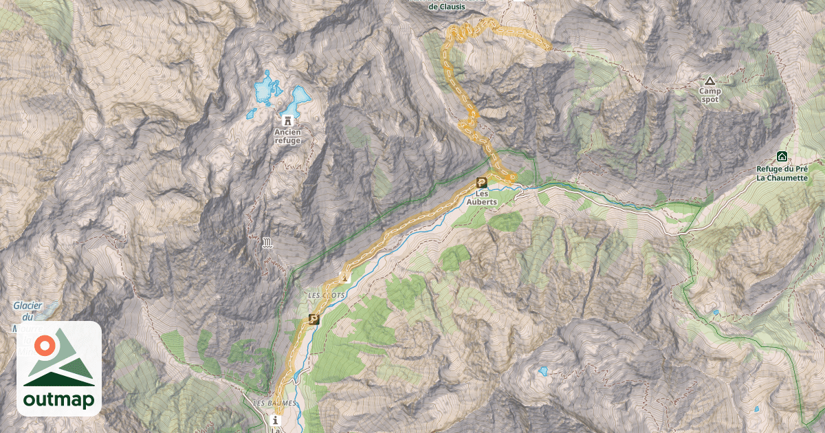 Map of Col de Gouiran — Les Baumes