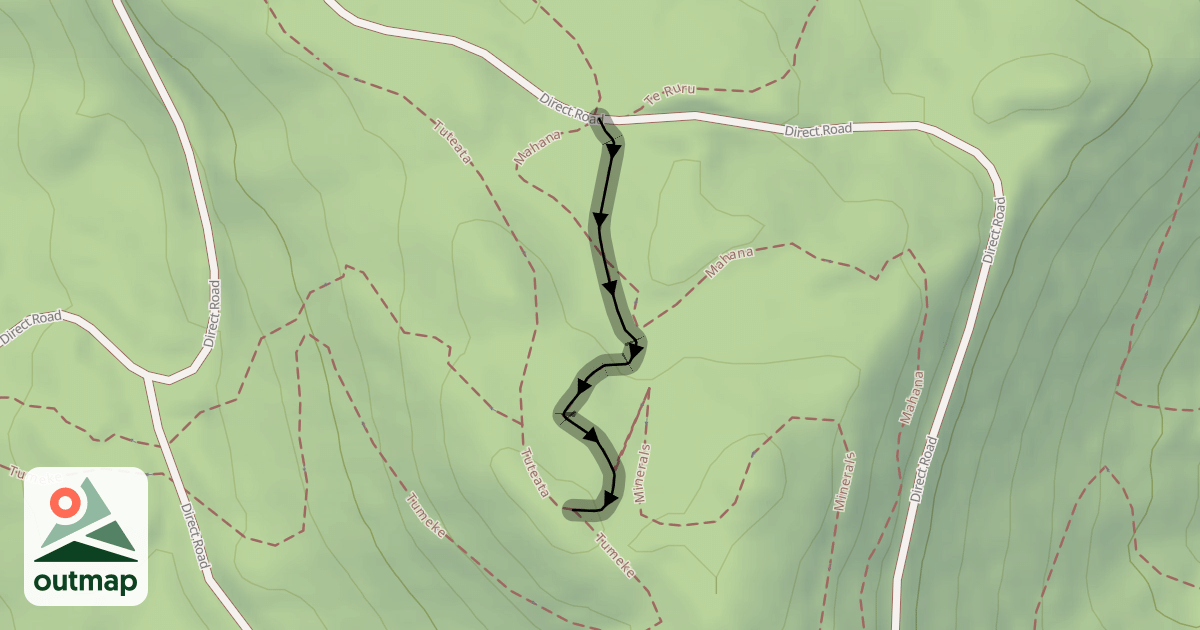 Map of Up to Minerals, Tumeke and Tuteata