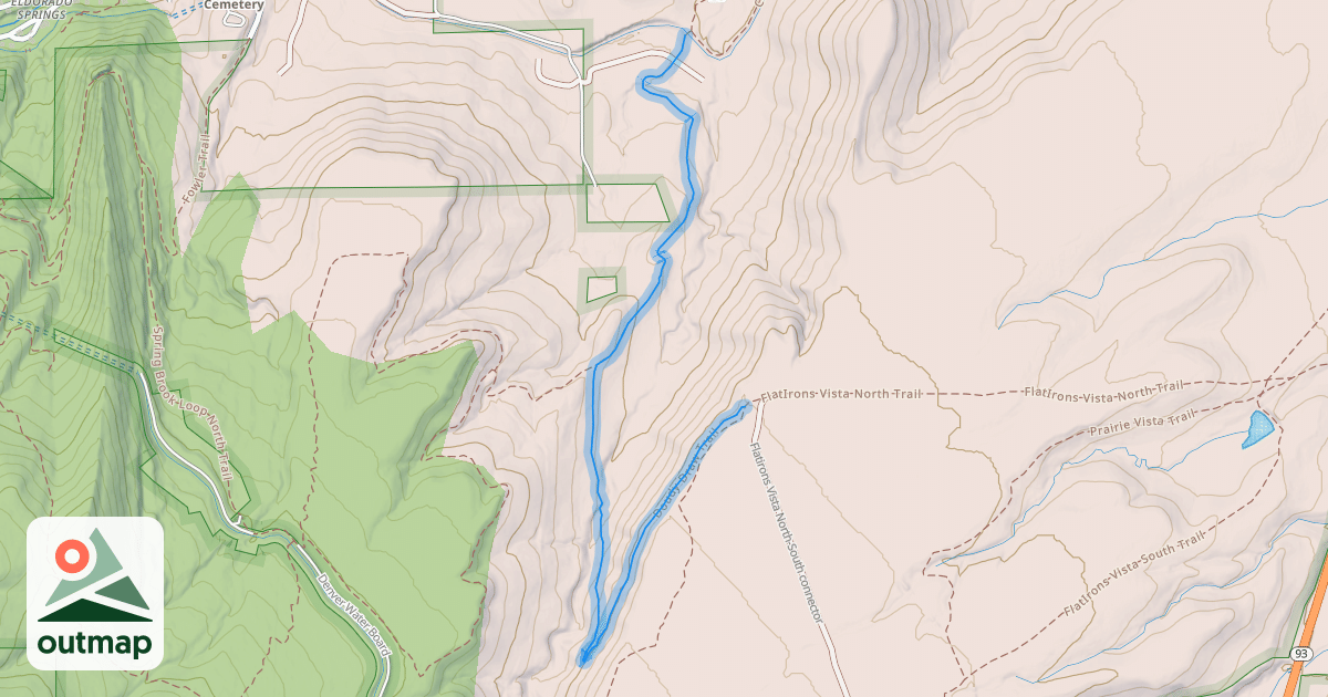 Map of Doudy Draw Trail