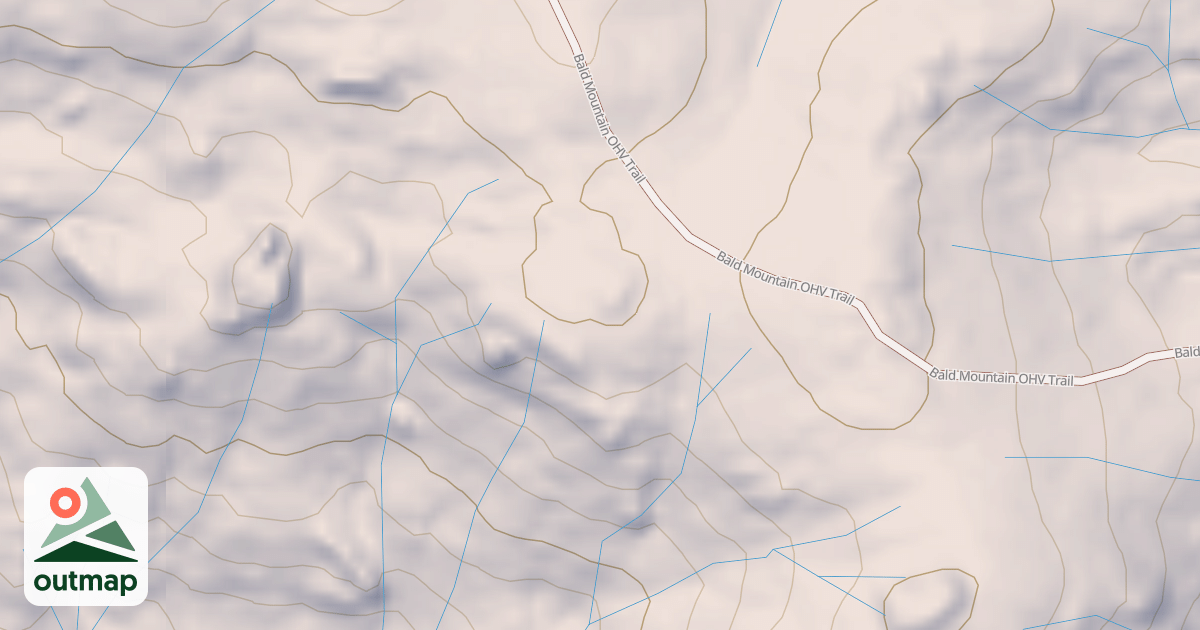 Map of BALD MOUNTAIN T25