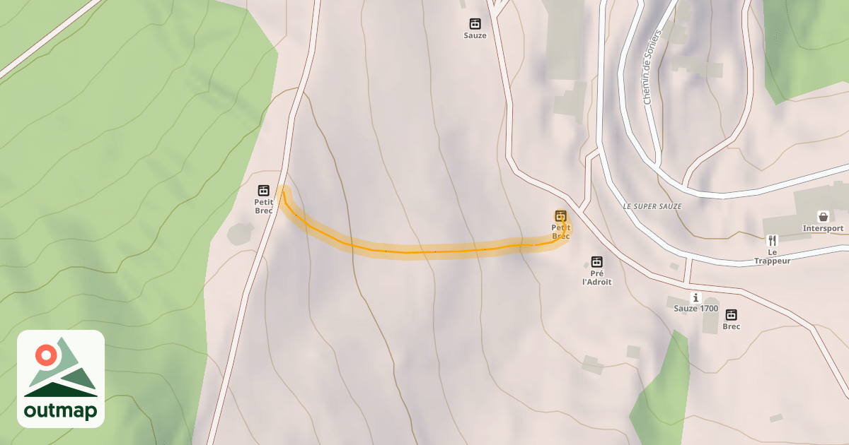 Map of Petit Brec Hors Piste