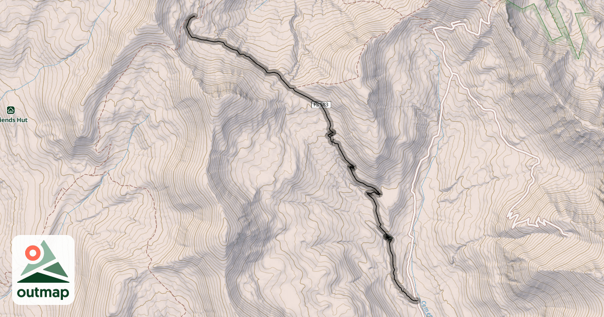 Map of Crystal Peak Trail