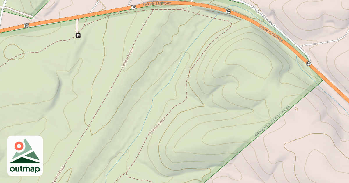 Map of Shawnee State Park Trails