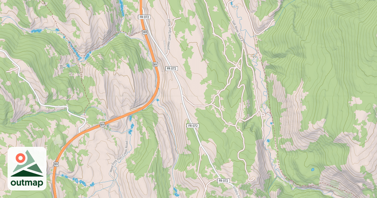 Map of Smiths Fork Snowmobile