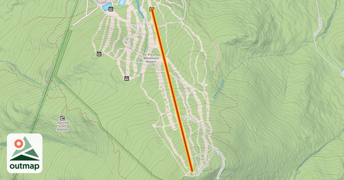 Map of Summit Express Quad