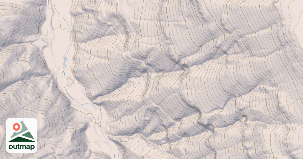 Map of EAST IRON CRK