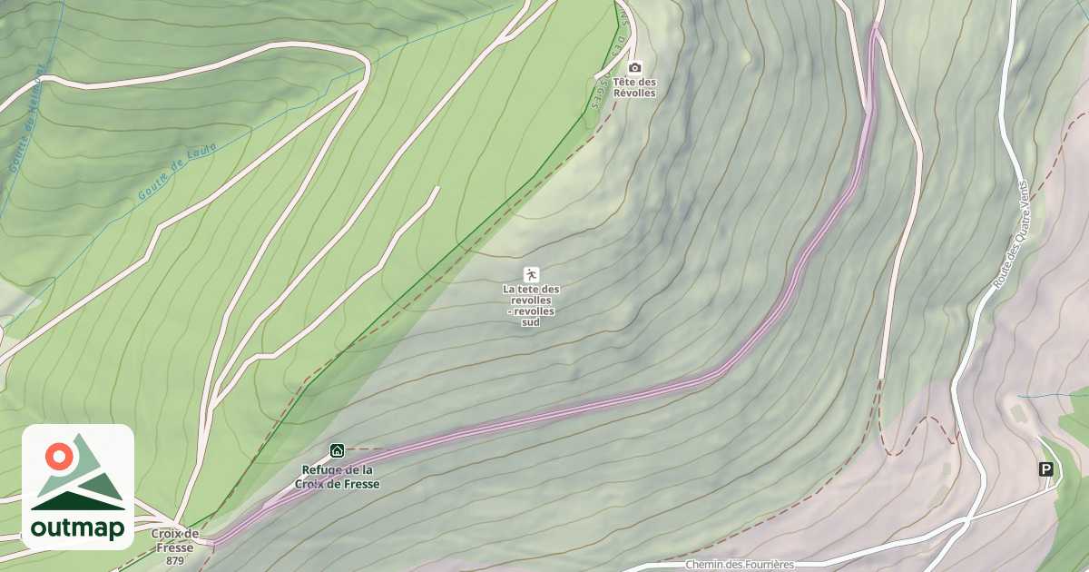 Map of Chemin de la Croix de Fresse