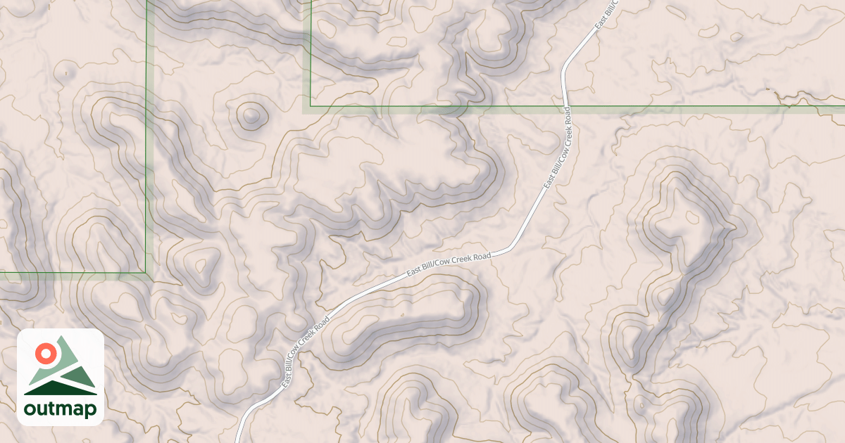 Map of EAST BILL/COW CREEK ROAD