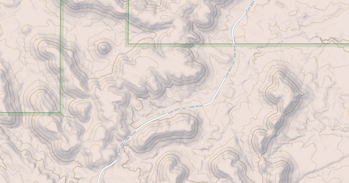 Map preview of EAST BILL/COW CREEK ROAD