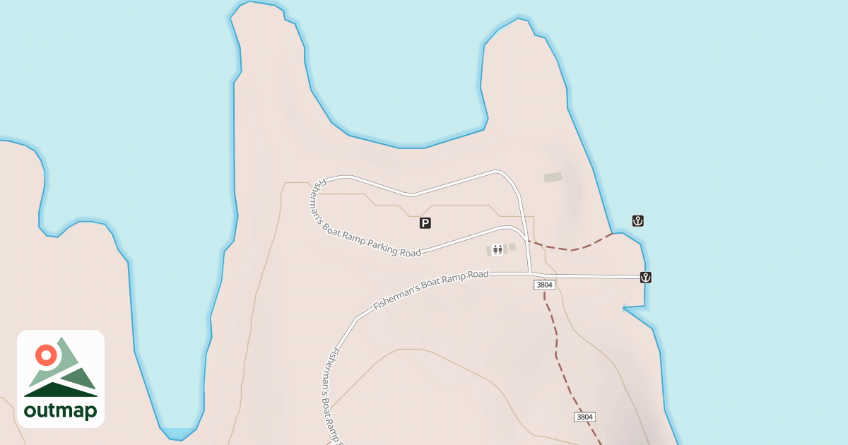 Map of FISHERMAN'S BOAT RAMP PARKING
