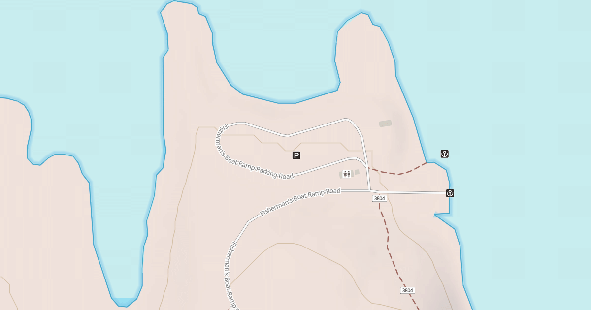 Map preview of FISHERMAN'S BOAT RAMP PARKING