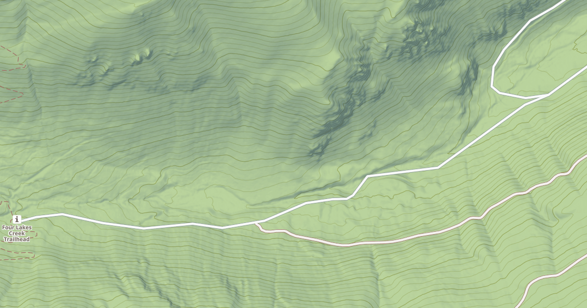 Map preview of FOUR LAKES CREEK