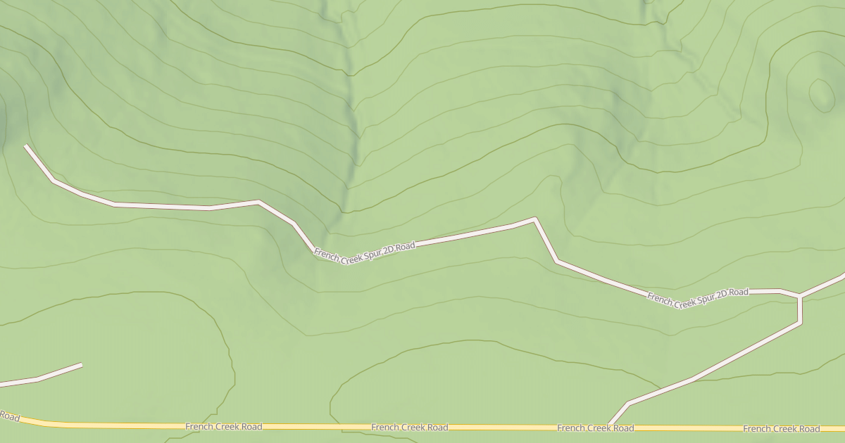 Map preview of FRENCH CREEK SPUR 2D