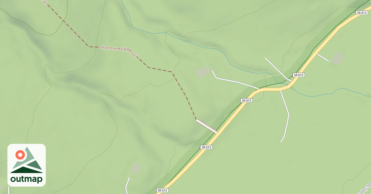 Map of SHERMAN GAP