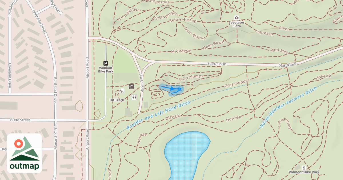 Map of XS Dirt Jumps