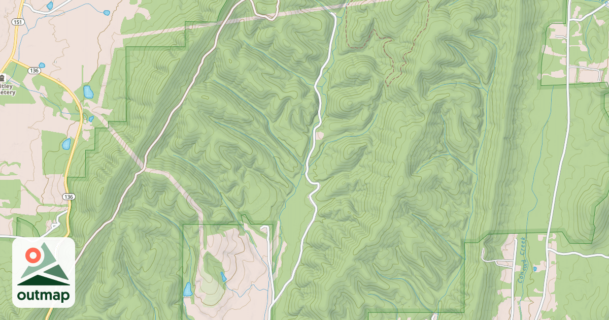 Map of PONDER CREEK
