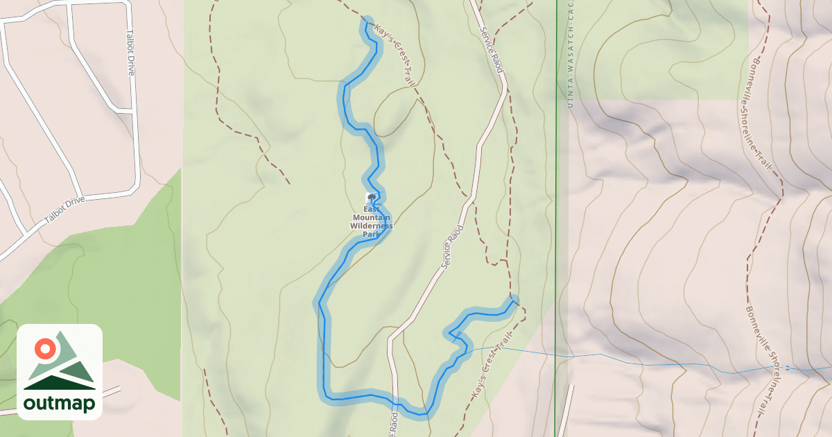 Map of Kay's Crest Trail