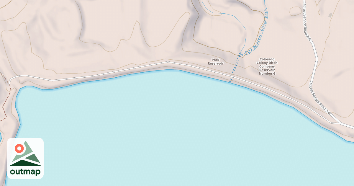 Map of PARK RESERVOIR DAM