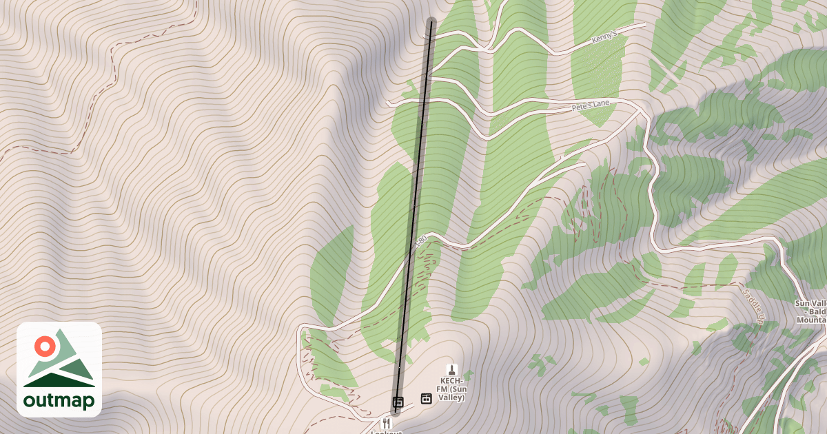 Map of Upper Liftline